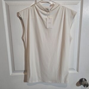 Aritzia Cream Sleeveless Blouse